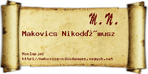 Makovics Nikodémusz névjegykártya